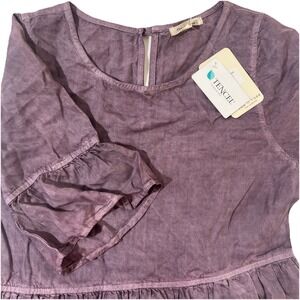 tea‎ n rose NWT   Womens Purple Sun Dress With Pockets  Size M Wine Beri Color